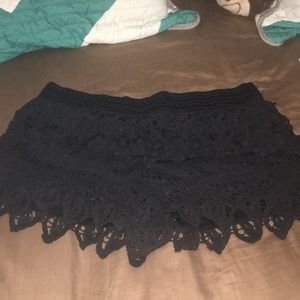 Black printed shorts